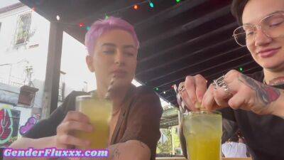 Lesbian Tattooed And Pierced Duo Enjoy Lickings After Drink - upornia.com