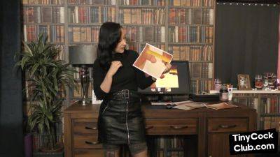 SPH babe in leather talking humiliatingly about small dongs - txxx